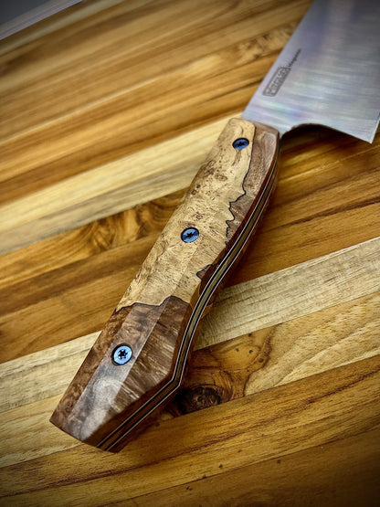 Meglio 10" Satin Semi-custom Magnacut Gyuto 2.0 with Spalted Maple Handles