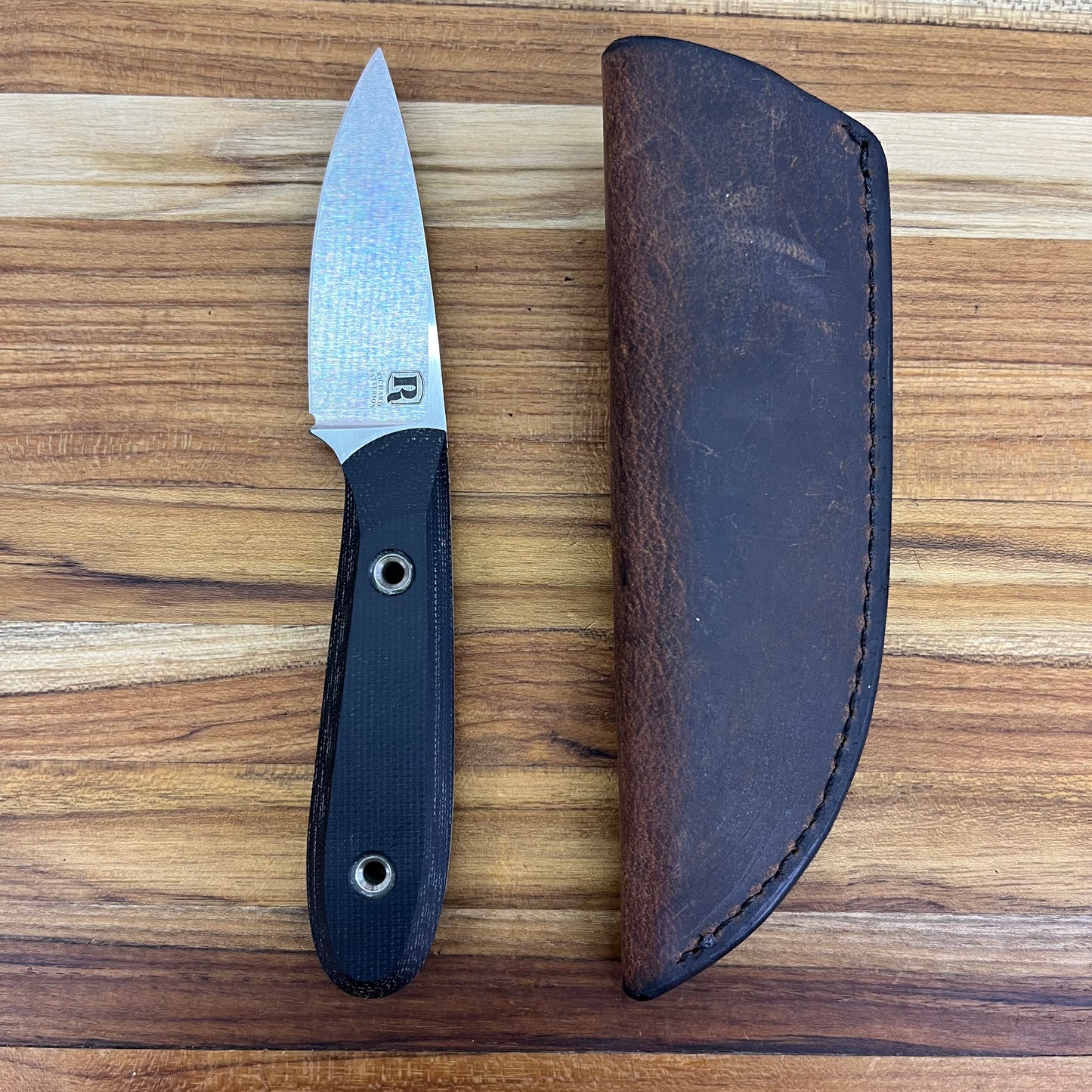 Patterson Forge 70mm (2.75") Fixed Blade w/ Black Micarta Handle