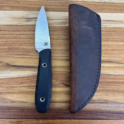 Patterson Forge 70mm (2.75") Fixed Blade w/ Black Micarta Handle