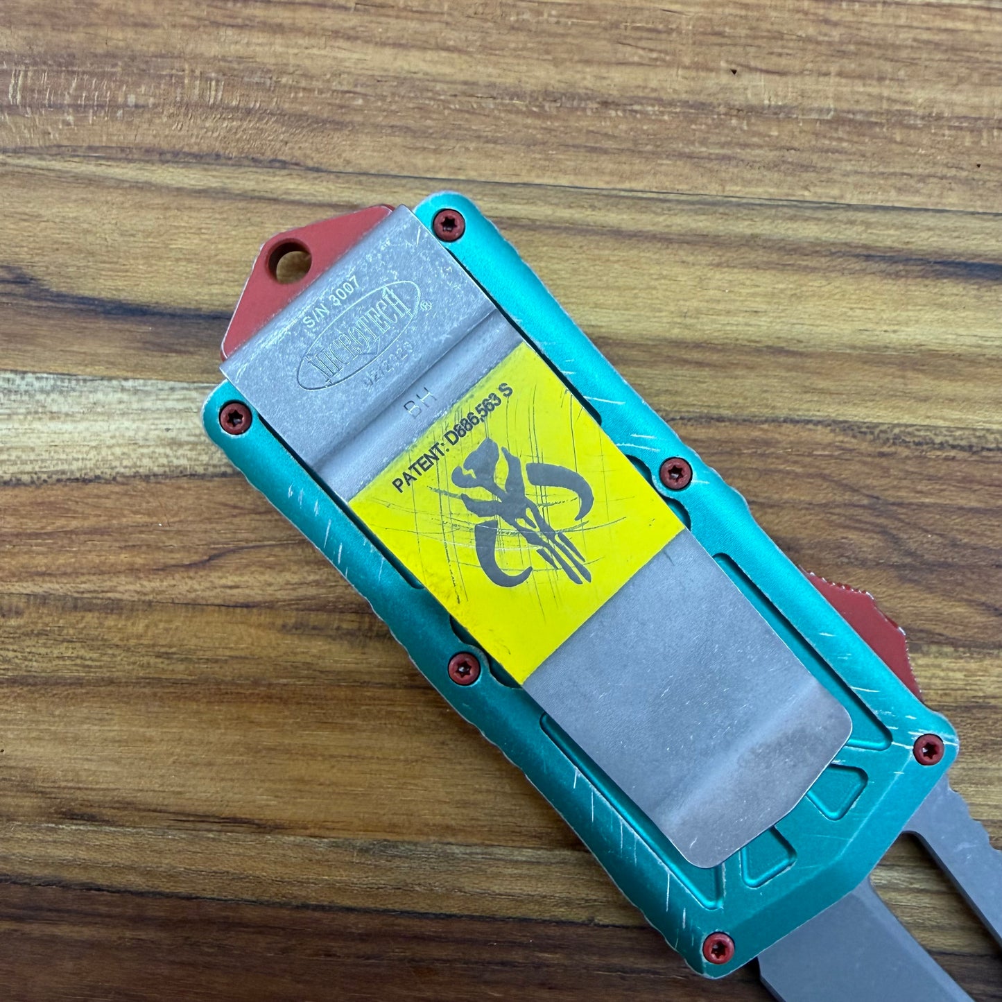 Microtech Signature Series Exocet T/E 2" OTF w/ Bounty Hunter Handle & Money Clip