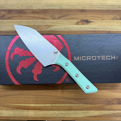 Microtech Culinary 6" Santoku w/ Caribbean Blue G10 Handle