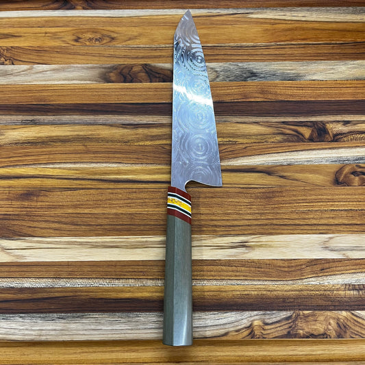 3rd Hill Customs Damasteel 220mm (9.0") Gyuto w/ Vintage Green Richlite Handle