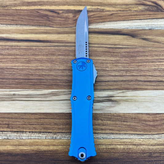 Microtech Hera II Mini S/E 3" OTF w/ Blue Aluminum Handle