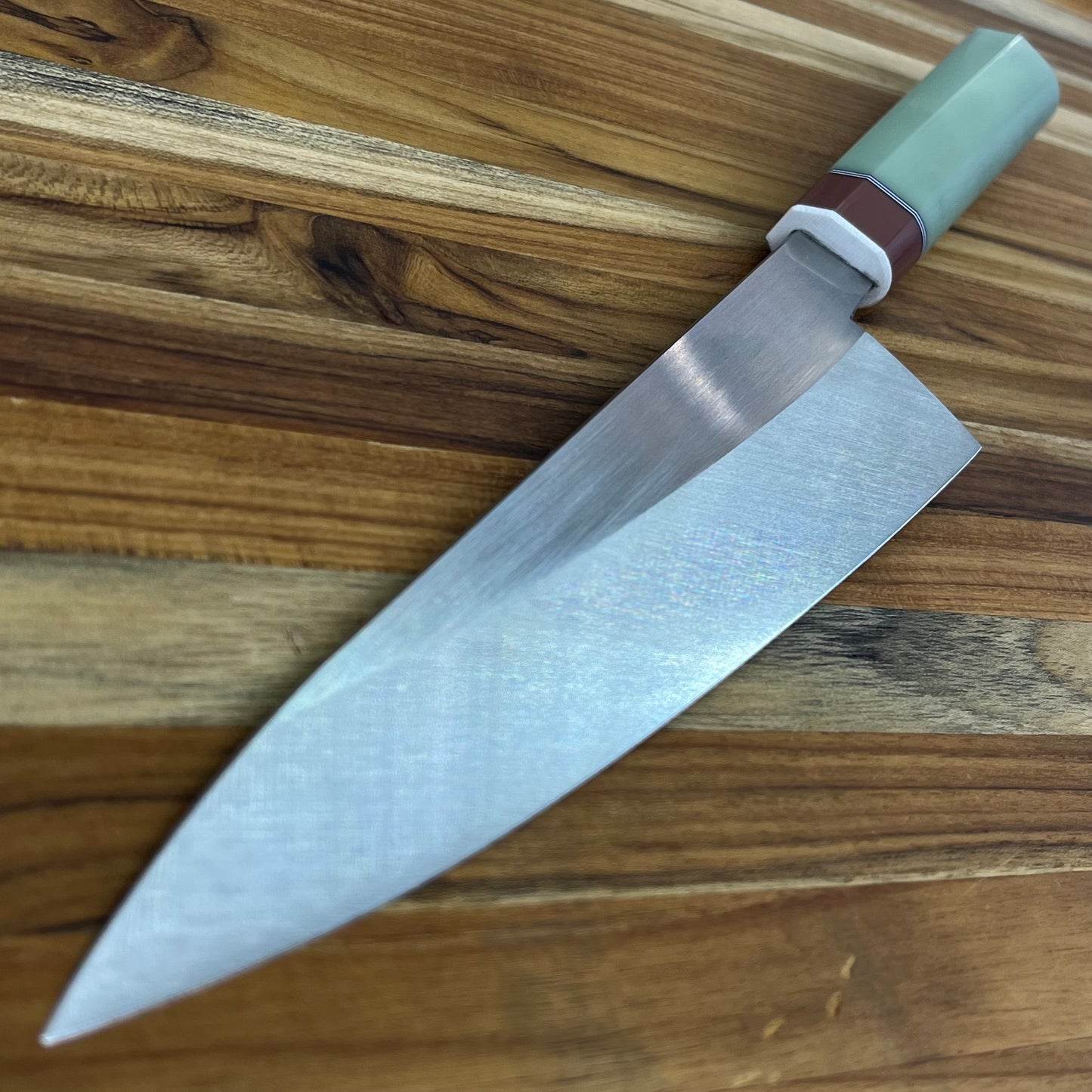 3rd Hill Customs 210mm (8.25") Chef's Knife w/ Mint Resin Handle