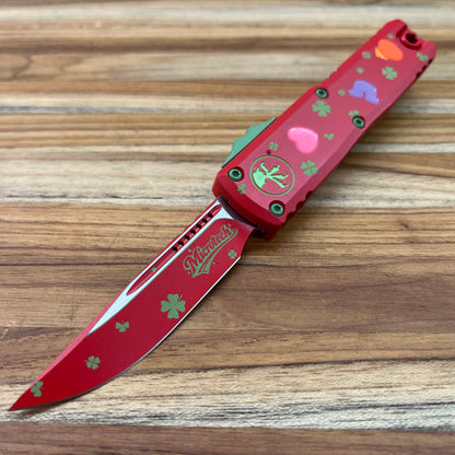 Microtech Signature Series UTX-85 GEN IV S/E 3.11" OTF Auto w/ St. Patrick's Day Handle