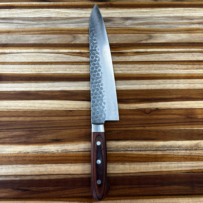 Kikuichi Warikomi Damascus Tsuchime 240mm (9.5") Gyuto