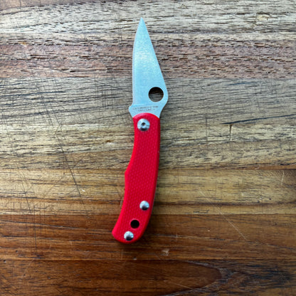 Spyderco Bug 1" Folding Knife w/ Red Handle