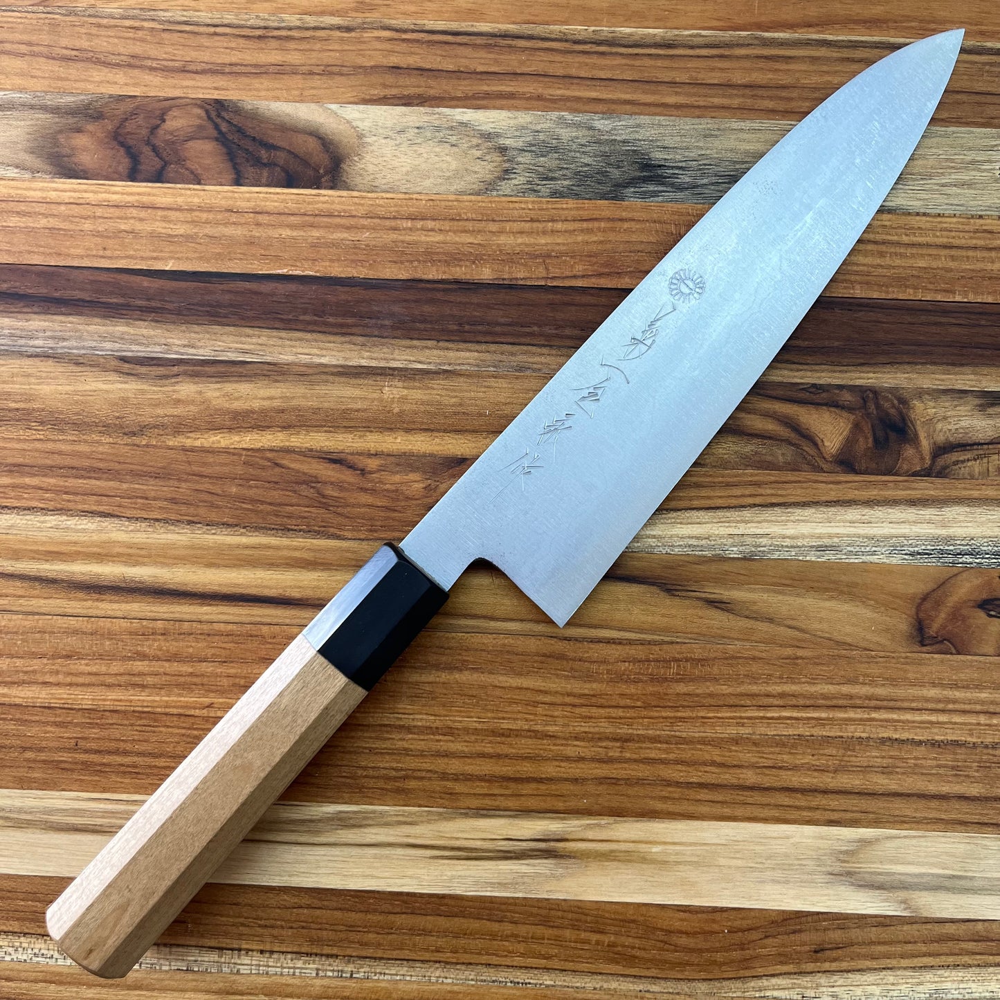 Kikuichi Kasumi Aoko Blue Carbon Damascus 210mm (8.25") Gyuto