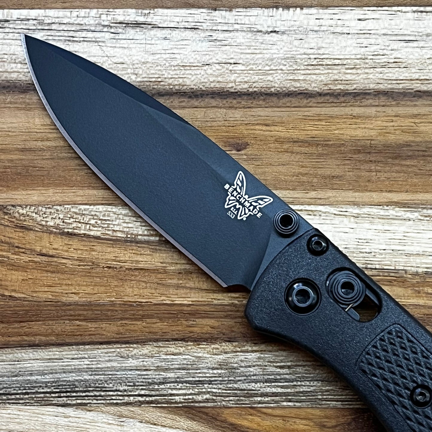 Benchmade Mini Bugout 2.85" Folding Knife w/ Black CF-Elite Handle