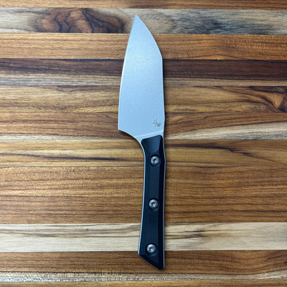 Microtech Culinary 4.2" Santoku w/ Black G10 Handle