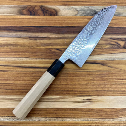 Kikuichi 67 Layer Mirror Damascus Tsuchime 165mm (6.5") Santoku