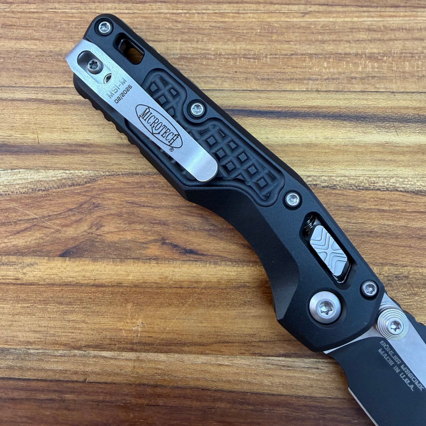 Microtech MSI Mini 3" Folding Knife w/ Black Frag Aluminum Handle