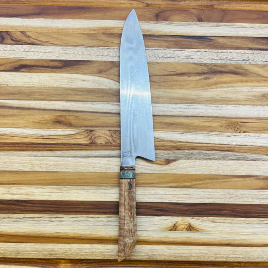 Baldwin Blades 9.25" Gyuto in 52100 and Brown Maple