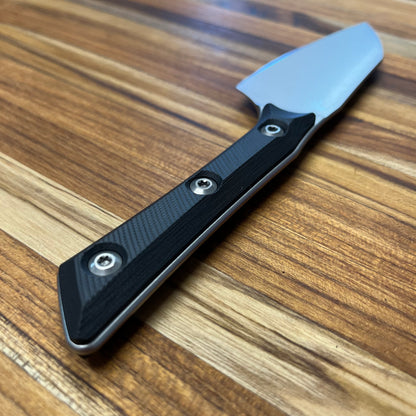 Microtech Culinary 4.2" Santoku w/ Black G10 Handle