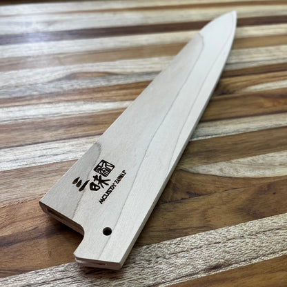 Mcusta Zanmai Natural Wood 240mm (9.5") Sujihiki Saya w/ Pin