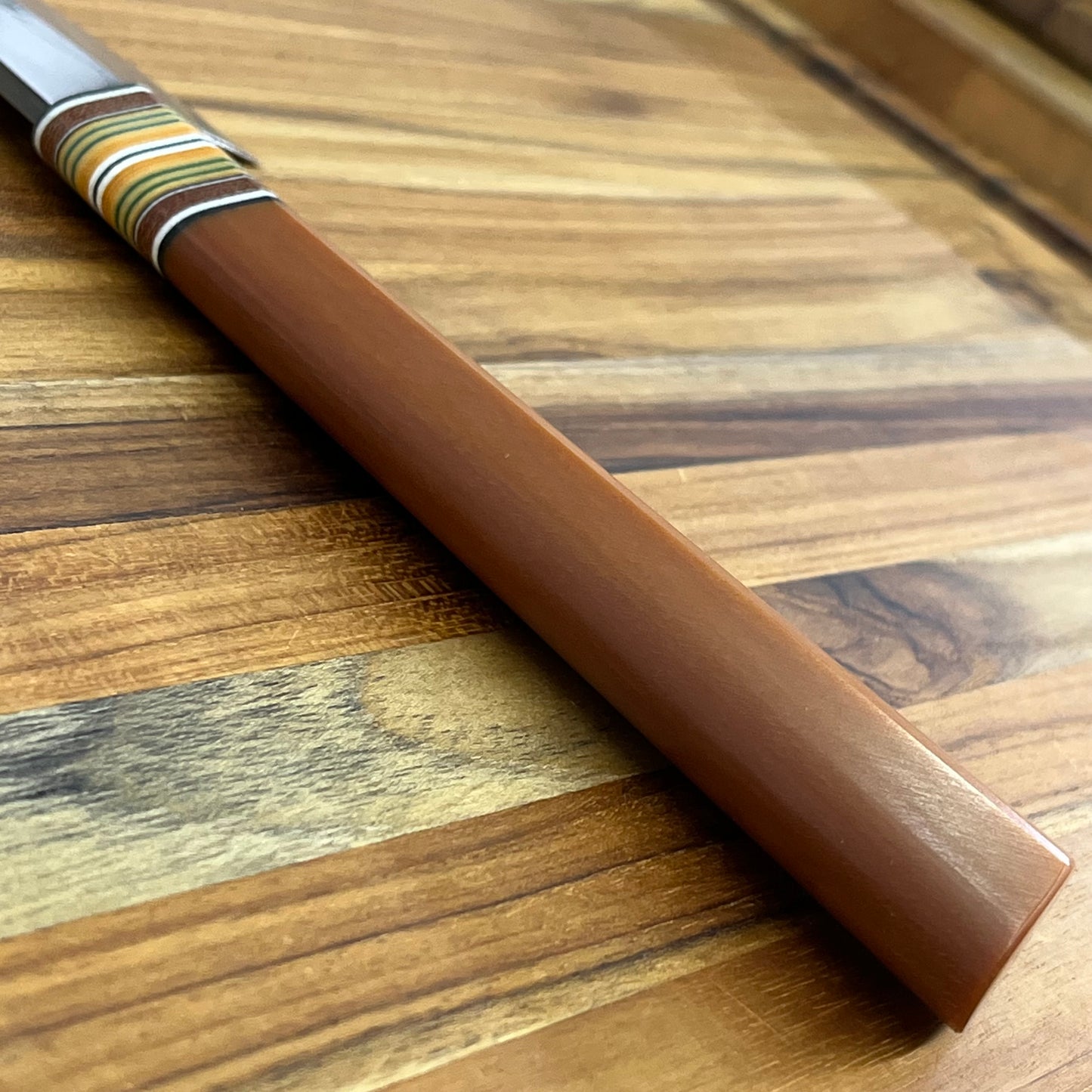 3rd Hill Customs Honyaki 165mm (6.5") Honesuki w/ Vintage Paper Westinhouse Handle