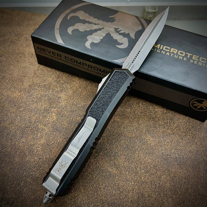 Microtech 206-12S Makora D/E Signature Series Stonewash F/S OTF Auto