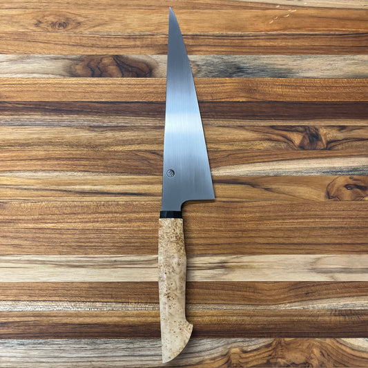 Enceladus 205mm (8") Gyuto w/ Western Box Elder & G10 Handle