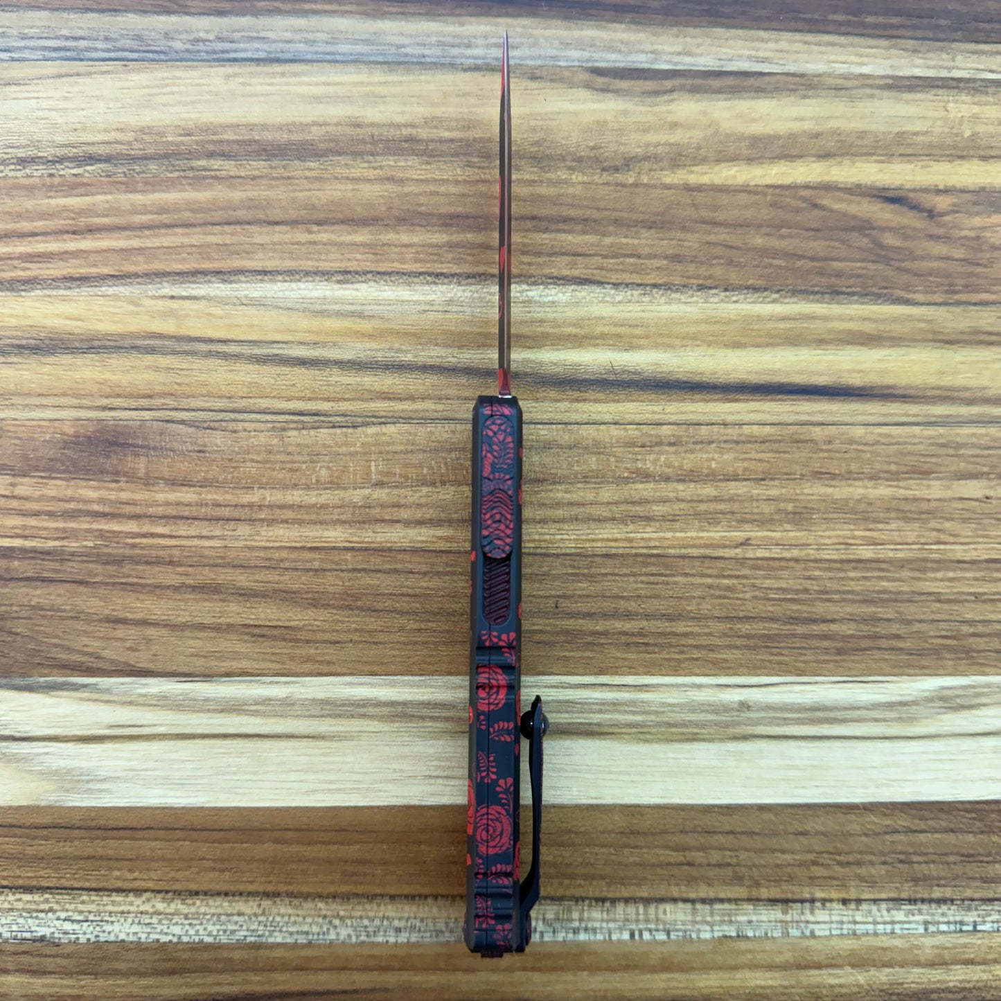 Microtech Hera II Mini D/E 3" OTF w/ Valentine's Day Aluminum Handle