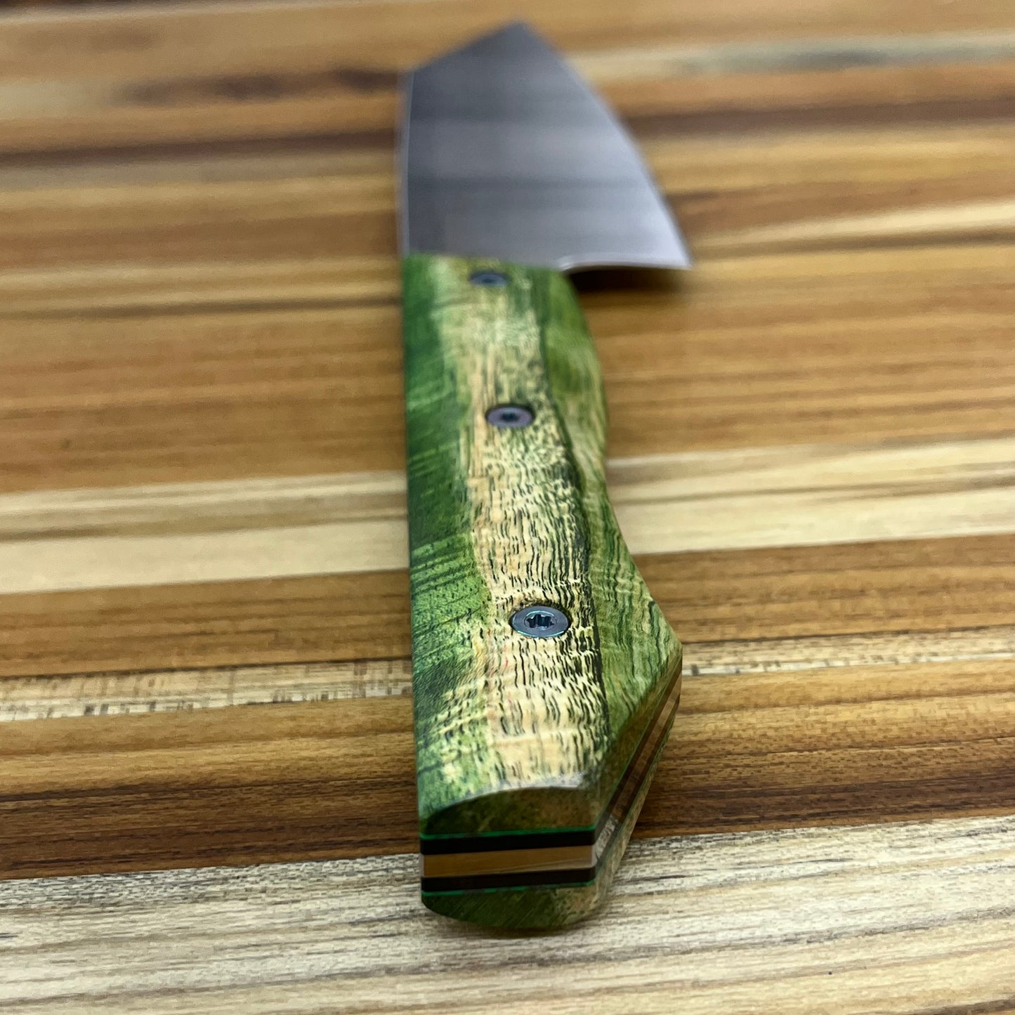 Meglio Blade Show Semi-Custom 6.5" Satin Kiritsuke w/ Green Primavera Handle