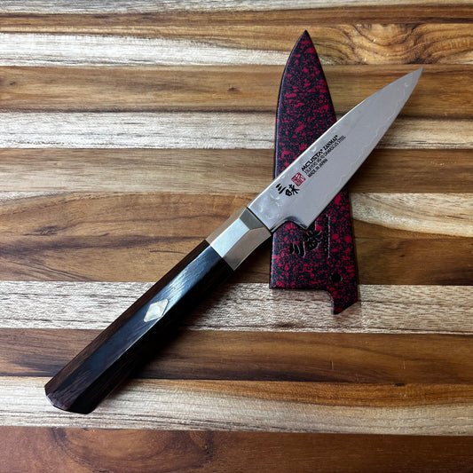 Mcusta Zanmai Red Lacquer 90mm (3.5") Petty Saya w/ Pin