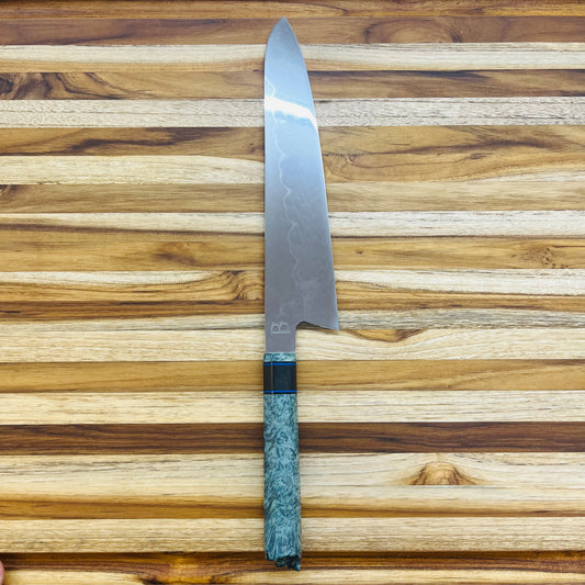 Baldwin Blades 9.5" Gyuto in W2 and Blue Maple