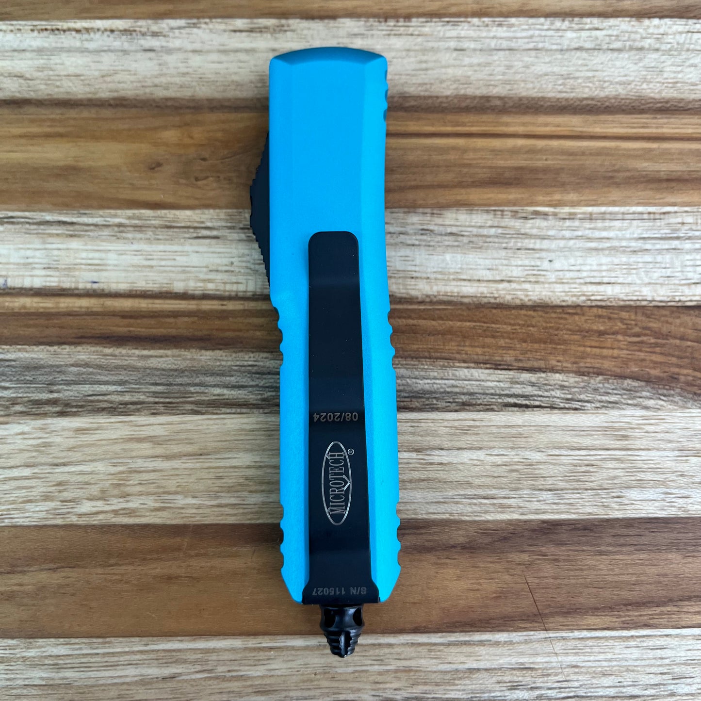 Microtech UTX-85 3" OTF Knife w/ Turquoise Aluminum Handle