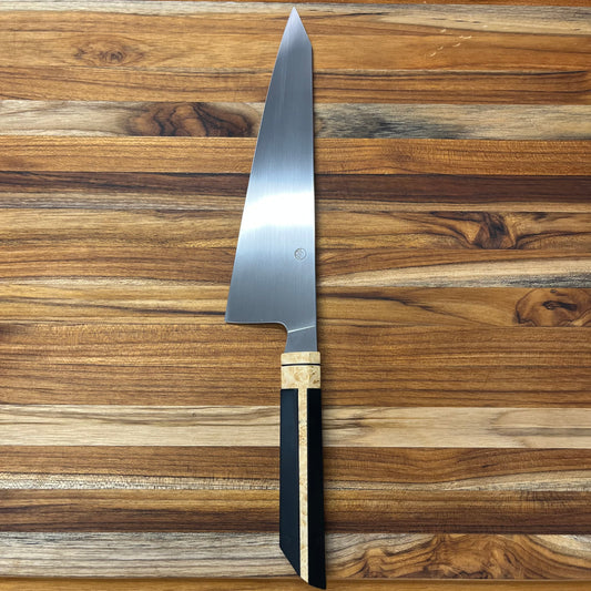 Enceladus 220mm (8.5") K-Tip Gyuto w/ Box Elder & G10 Handle
