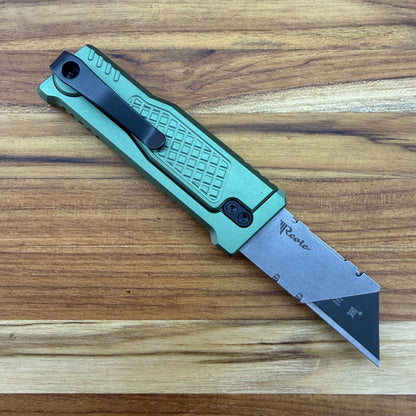 Reate Exo-U Gravity 2.5" Utility Knife w/ Green Diamond Handle