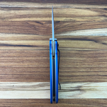 Kershaw Scallion 2.5" Flipping Knife w/ Navy Blue Aluminum Handle