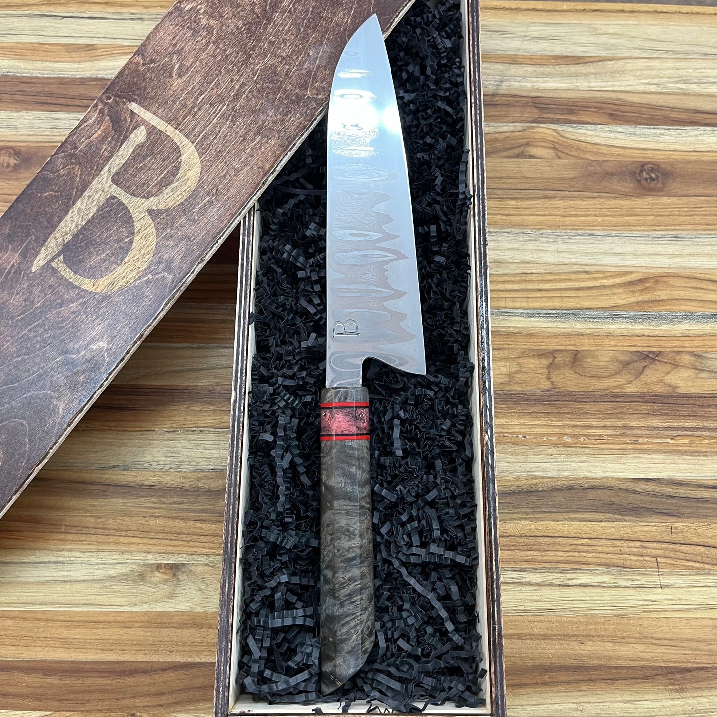Baldwin Blades 180mm (7.25") Gyuto w/ Gray Birchwood Handle