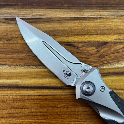 Microtech Socom Bravo Mini 3.5" Folding Knife w/ Ti Pivot & Titanium/Carbon Fiber Handle