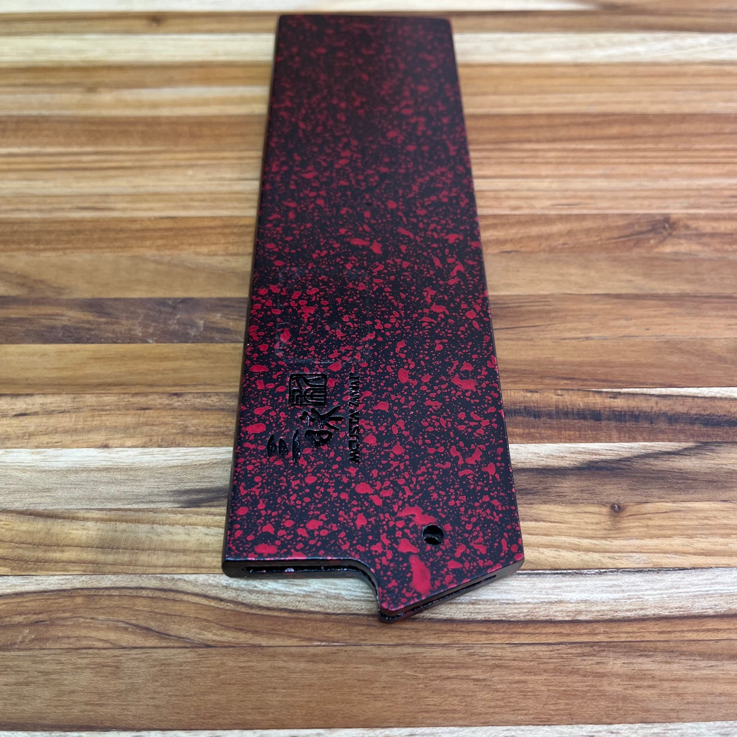 Mcusta Zanmai Red Lacquer 165mm (6.5") Nakiri Saya w/ Pin