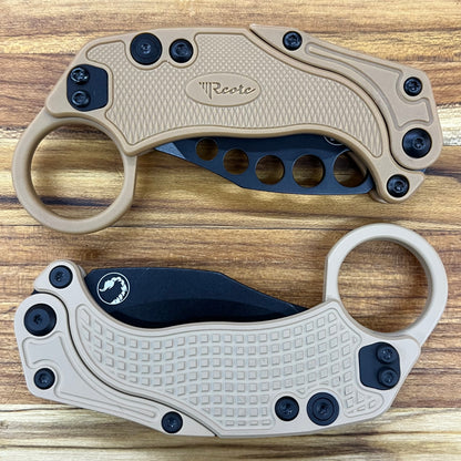 Reate EXO-K 3" PVD Tan Gravity Karambit w/ Trainer Knife