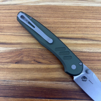 Pro-Tech Avalon 4" Folding Knife w/ Knurled Green Aluminum Handle