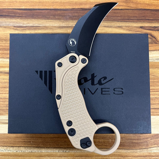 Reate EXO-K 3" PVD Tan Gravity Karambit w/ Trainer Knife