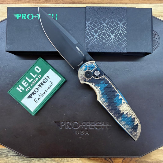 Pro-Tech TR-3 Integrity 3.5" Folding Knife w/ Shipwreck Relic Aluminum Handle