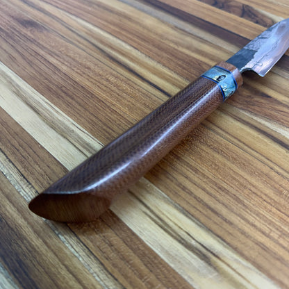Baldwin Blades Blade Show (95mm) 3.75" Damascus Paring w/ Micarta Handle