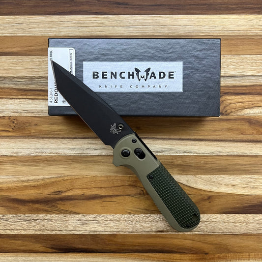 Benchmade Redoubt 3.5" Folding Knife w/ Ranger Green Grivory Handle