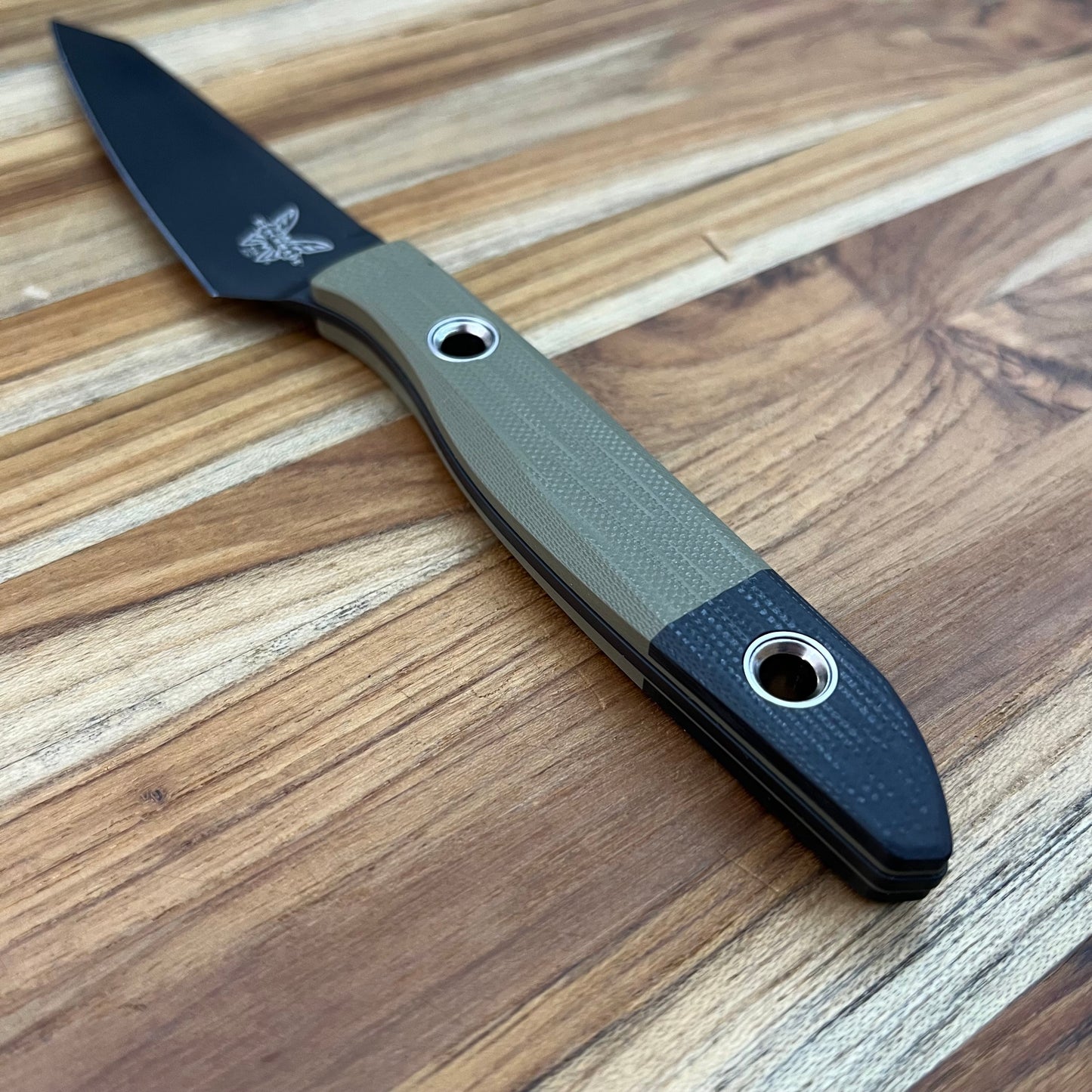 Benchmade True Paring Knife w/ Olive Drab & Black G10 Handle