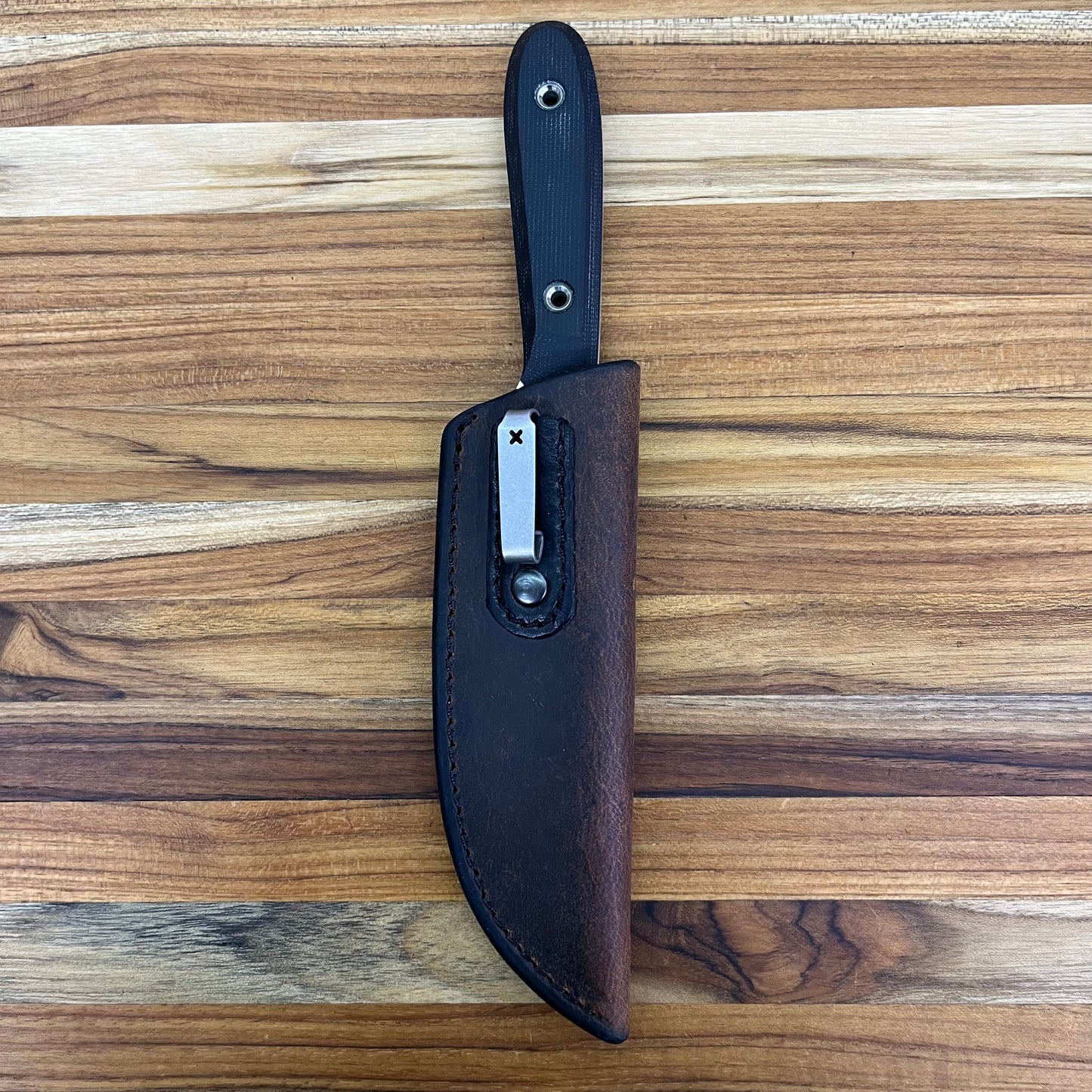 Patterson Forge 70mm (2.75") Fixed Blade w/ Black Micarta Handle