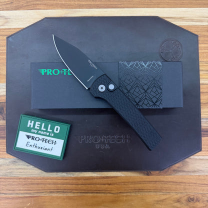 Pro-Tech Chavez Scapegoat Compact 3" Auto w/ MagnaMax & Black Carbide Textured Aluminum Handle