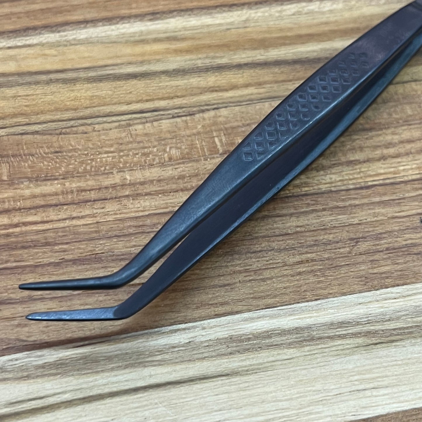 Mercer Tool Precision Plus 6.25" Matte Black Curved Plating Tong