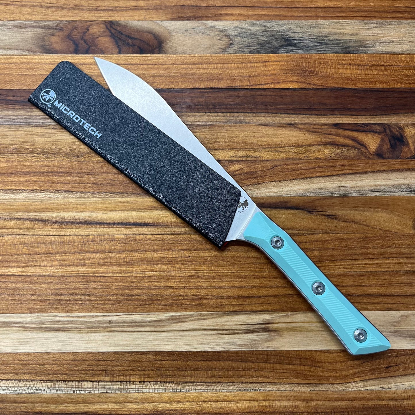 Microtech Culinary 6" Utility Knife w/ Caribbean Blue G10 Handle