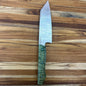 Meglio Blade Show Semi-Custom 6.5" Satin Kiritsuke w/ Green Mango Handle