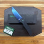 Pro-Tech Mordax 3.5" Flipping Knife w/ Sapphire Blue Blade & Black Nexus Texture Aluminum Handle
