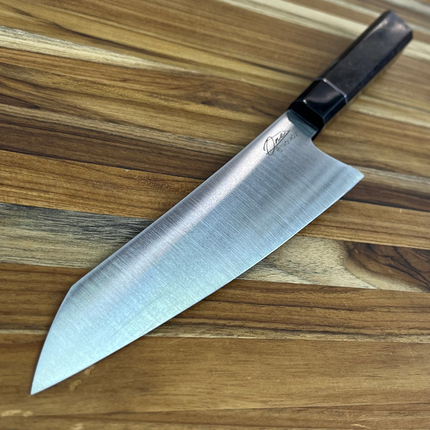 Alfredo Faccipieri ONE 190mm (7.5") Gyuto w/ MagnaCut & Stabilized Deep Black Maple Handle