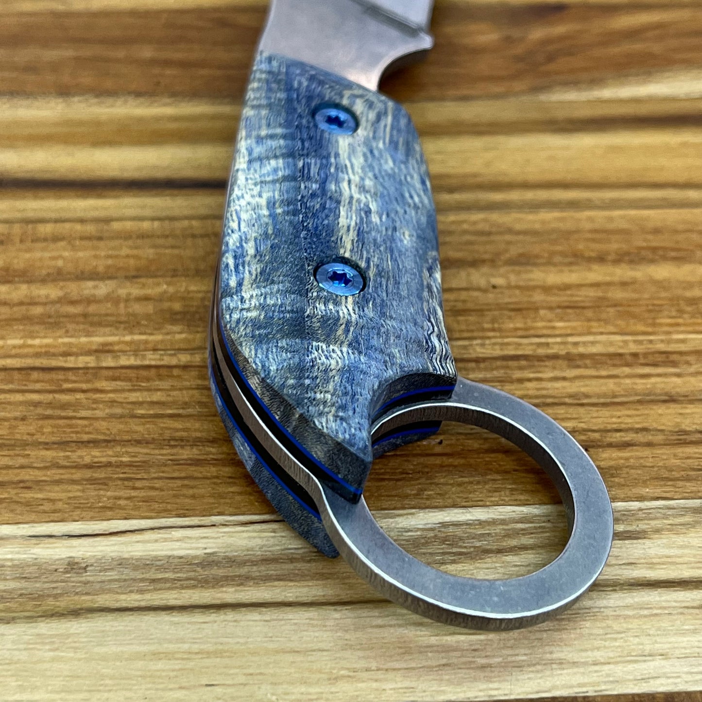 Meglio Blade Show Semi-Custom 2" MagnaCut Karambit w/ Blue Primavera Handle & Kydex Sheath