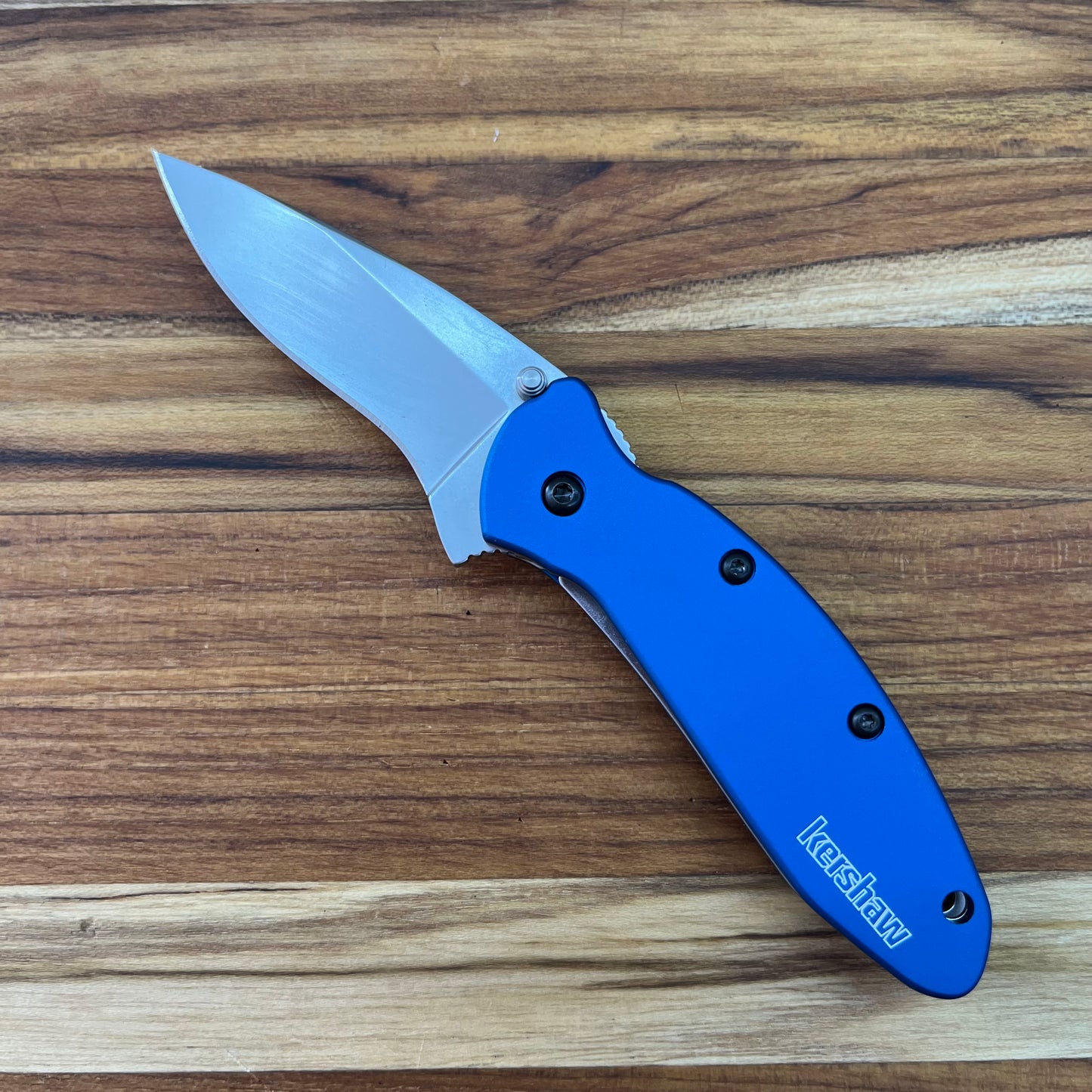 Kershaw Scallion 2.5" Flipping Knife w/ Navy Blue Aluminum Handle