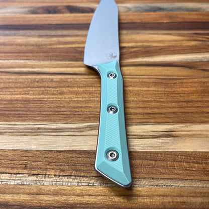 Microtech Culinary 6" Utility Knife w/ Caribbean Blue G10 Handle